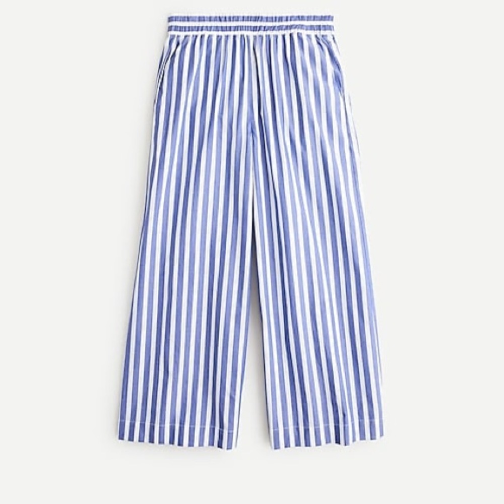 J.Crew Wide-leg crop pant in awning stripe